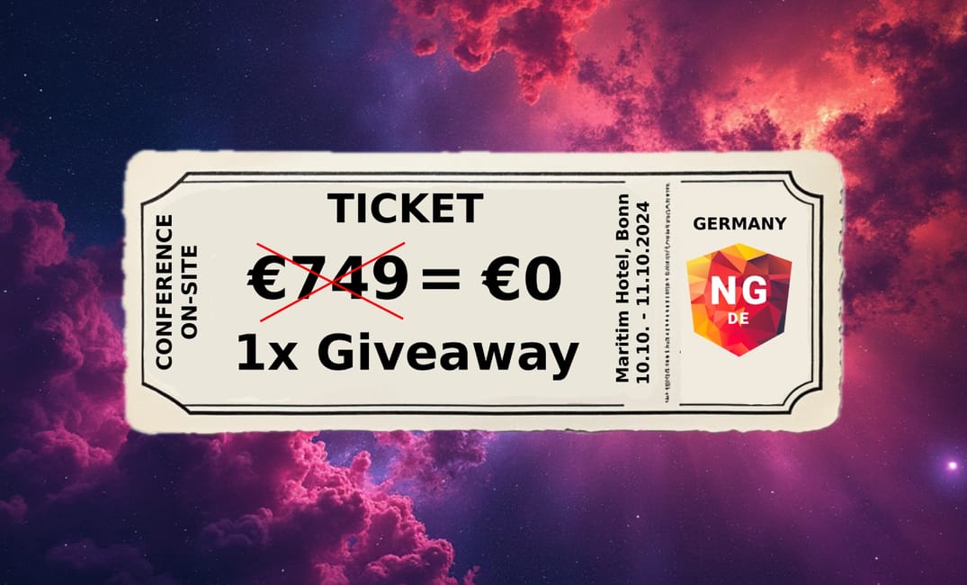 1x ON-SITE NG-DE CONFERENCE TICKET GIVEAWAY