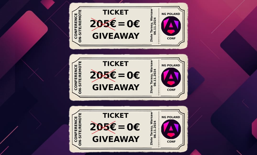 [NG-POLAND] CONFERENCE TICKETS GIVEAWAY 3x (remote/on-site)