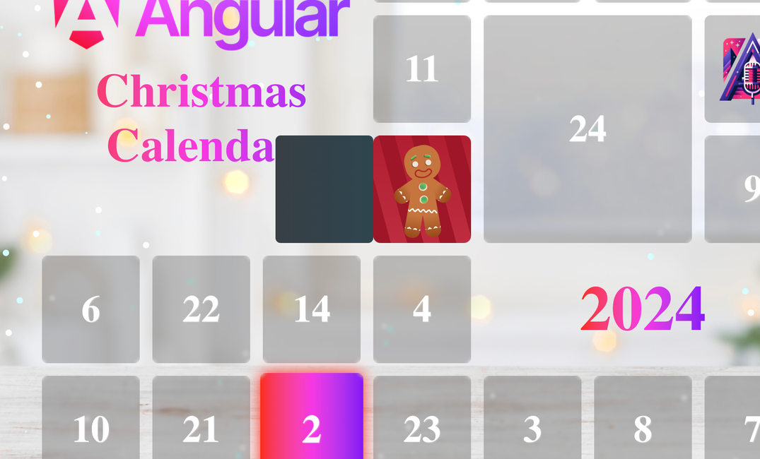 Day 2/24 Angular Christmas Calendar