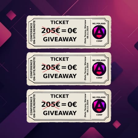 Image of: [NG-POLAND] CONFERENCE TICKETS GIVEAWAY 3x (remote/on-site)