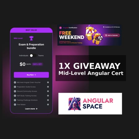 Image of: FREE WEEKEND & Angular Certificate GIVEAWAY